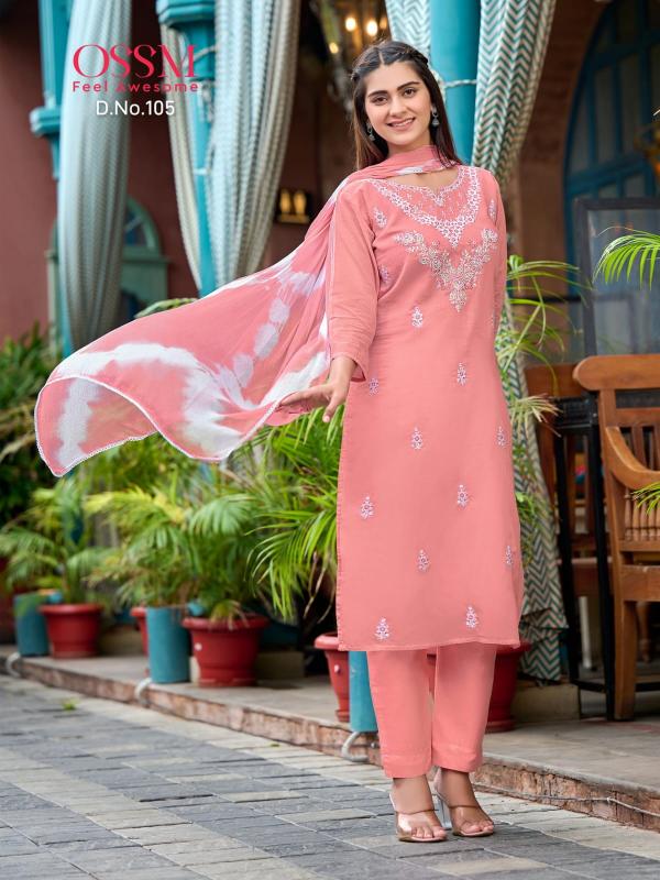 Ossm Olivia Embroidery Kurti Pant With Dupatta Collection